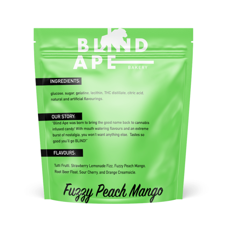 Blind Ape Fuzzy Peach Mango Mg Thc Gummies Naked Canada