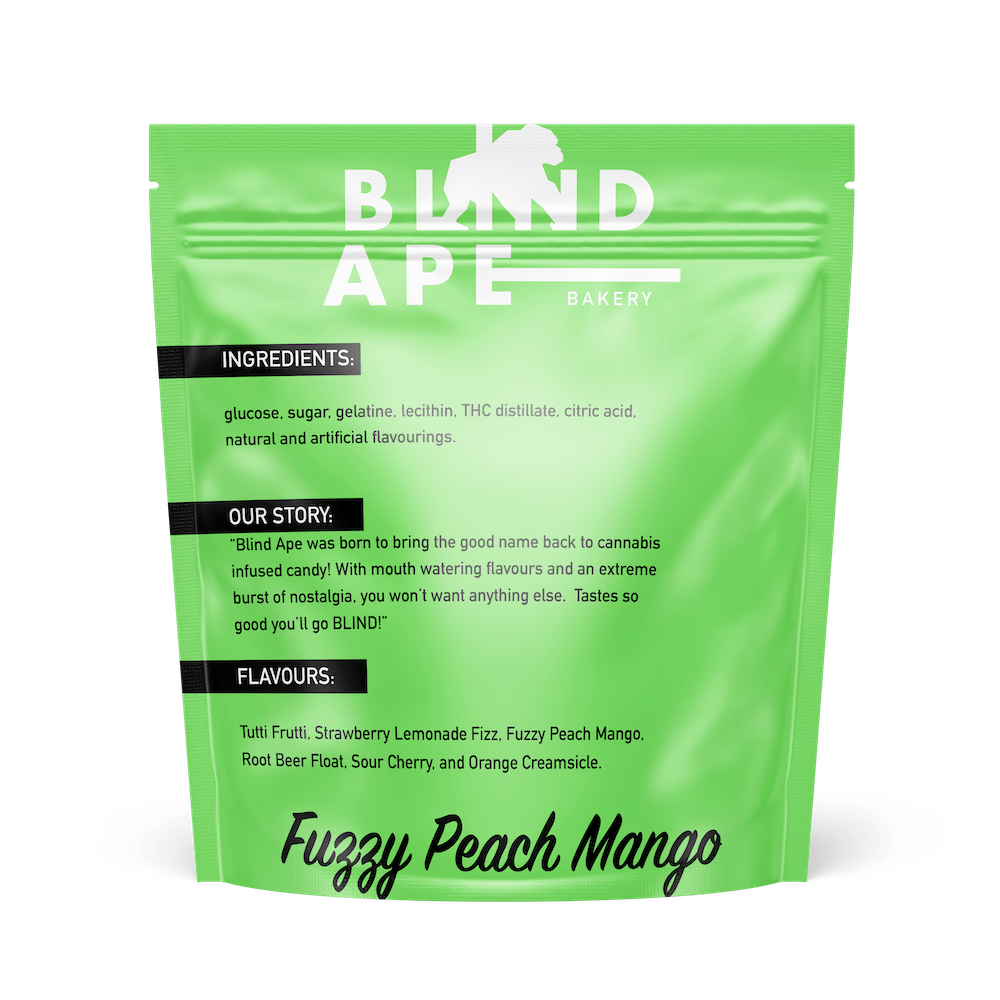 Blind Ape Fuzzy Peach Mango Mg Thc Gummies Naked Canada