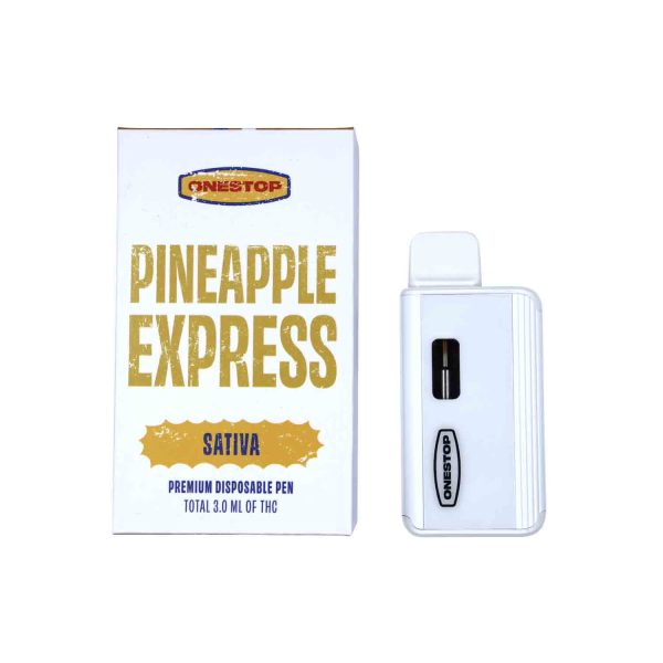 Onestop 3mL Disposable Vapes Pineapple Express THC Distillate Naked