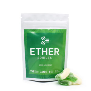 Ether Edibles 180MG THC – Green Apple Rings