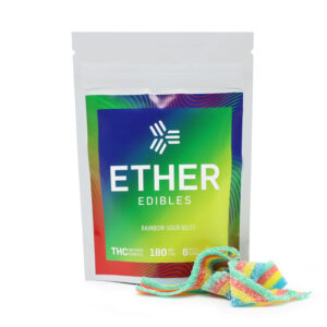Ether Edibles 180MG THC – Rainbow Sour Belts