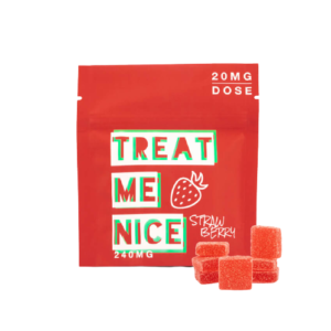 Treat Me Nice (240mg) THC Gummies – Strawberry