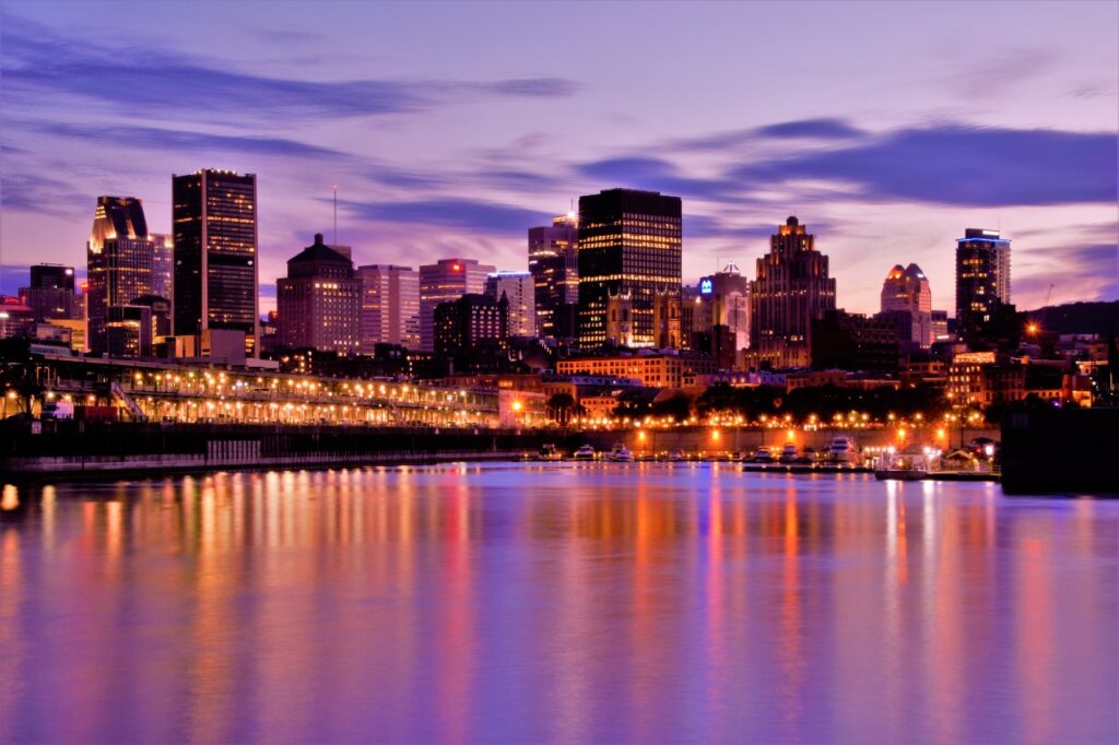 picture of skyline in Montreal Quebec Canada for dispensary article