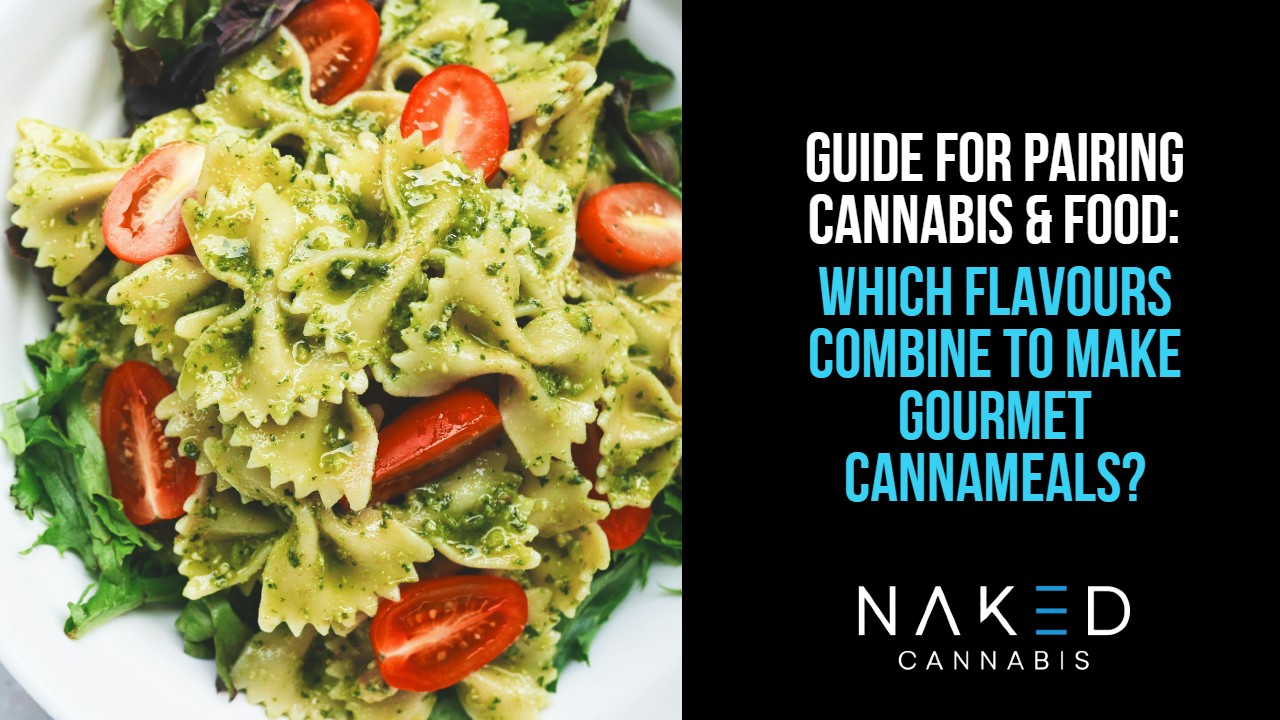 close up picture of pesto pasta infused with cannabis