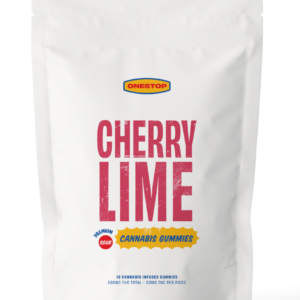 OneStop – Sour Cherry Lime 500mg THC Gummies