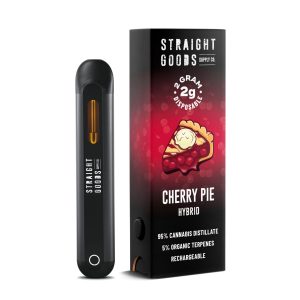 Straight Goods Supply Co. 2 Gram Disposable Vapes – Cherry Pie (Hybrid) THC Distillate