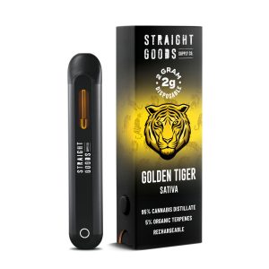 Straight Goods Supply Co. 2 Gram Disposable Vapes – Golden Tiger (Sativa) THC Distillate