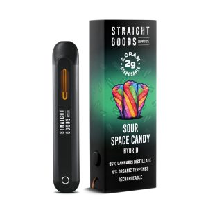 Straight Goods Supply Co. 2 Gram Disposable Vapes – Sour Space Candy (Hybrid) THC Distillate