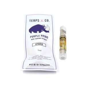 Terps & Co. 1 Gram Cartridge – Purple Rhino (Hybrid) THC Distillate
