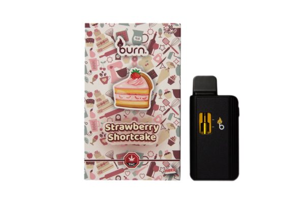 Burn 3mL Disposable Vapes – Strawberry Shortcake THC Distillate