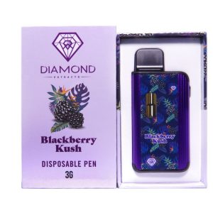 Diamond Concentrates Disposable 3 GRAM Vape Pen – Blackberry Kush THC Distillate