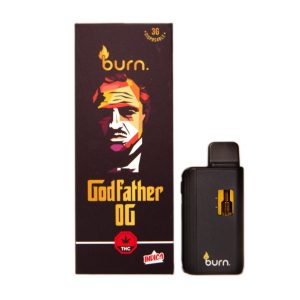 Burn 3mL Disposable Vapes – Godfather OG THC Distillate