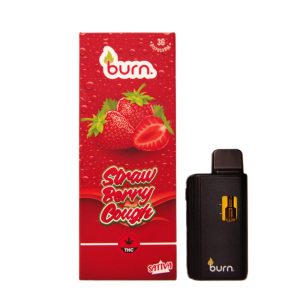 Burn 3mL Disposable Vapes – Strawberry Cough THC Distillate