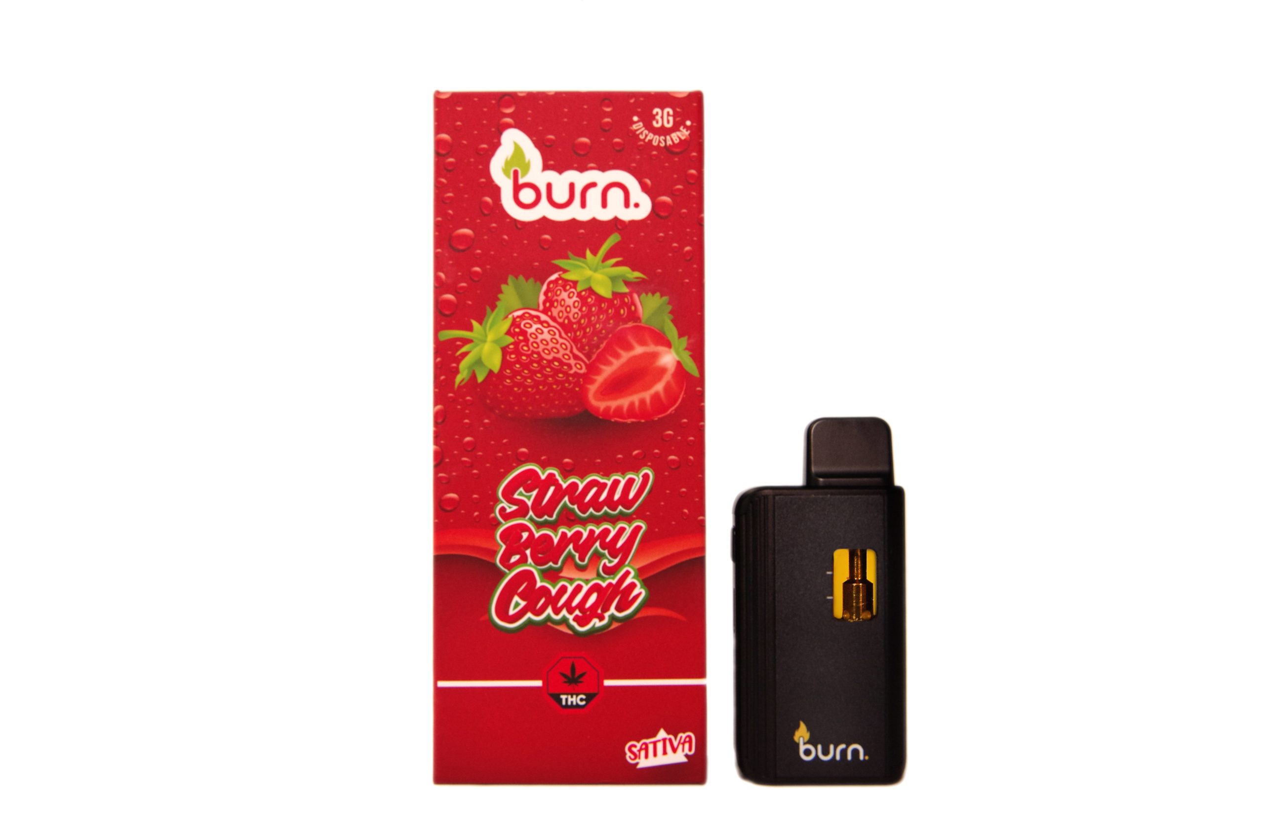 Burn Ml Disposable Vapes Strawberry Cough Thc Distillate Naked Canada