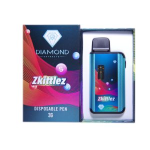 Diamond Concentrates Disposable 3 GRAM Vape Pen – Zkittlez THC Distillate