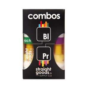 Straight Goods Supply Co. 2x1G Combo Cartridges – Blue Lavender + Peach Ringz THC Distillate