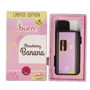 Burn 3mL Disposable Vapes – Strawberry Banana THC Distillate