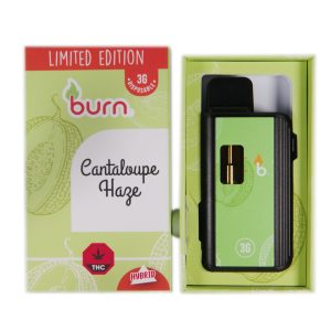 Burn 3mL Disposable Vapes – Cantaloupe Haze THC Distillate
