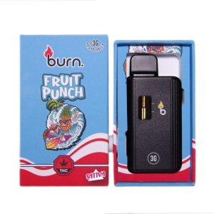 Burn 3mL Disposable Vapes – Fruit Punch THC Distillate
