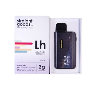 Straight Goods Supply Co. 3 Gram Disposable Vapes – Lebanese Hashish THC Distillate