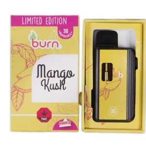 Burn 3mL Disposable Vapes – Mango Kush THC Distillate
