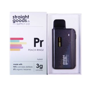 Straight Goods Supply Co. 3 Gram Disposable Vapes – Peach Ringz THC Distillate