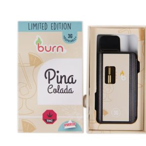 Burn 3mL Disposable Vapes – Pina Colada THC Distillate