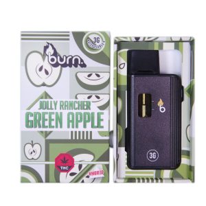 Burn 3mL Disposable Vapes – Jolly Rancher Green Apple THC Distillate