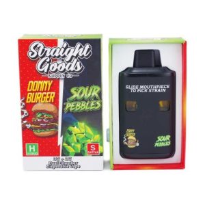 Straight Goods Supply Co. 6 Gram Dual Chamber Disposable Vapes – Donny Burger + Sour Pebbles THC Distillate