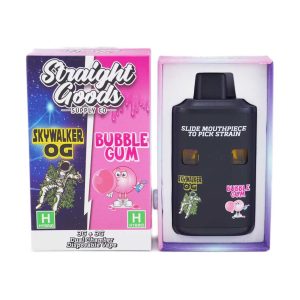 Straight Goods Supply Co. 6 Gram Dual Chamber Disposable Vapes – Skywalker OG + Bubble Gum THC Distillate
