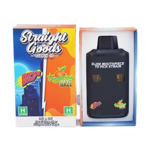 Straight Goods Supply Co. 6 Gram Dual Chamber Disposable Vapes – Super Boof + Tangerine Haze THC Distillate