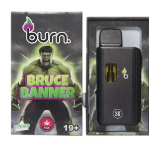 Burn 3mL Disposable Vapes – Bruce Banner THC Distillate