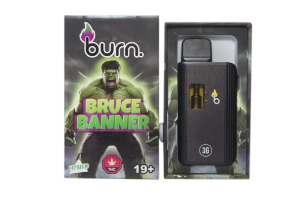 Burn 3mL Disposable Vapes – Bruce Banner THC Distillate
