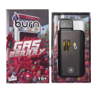 Burn 3mL Disposable Vapes – Gas Berry THC Distillate