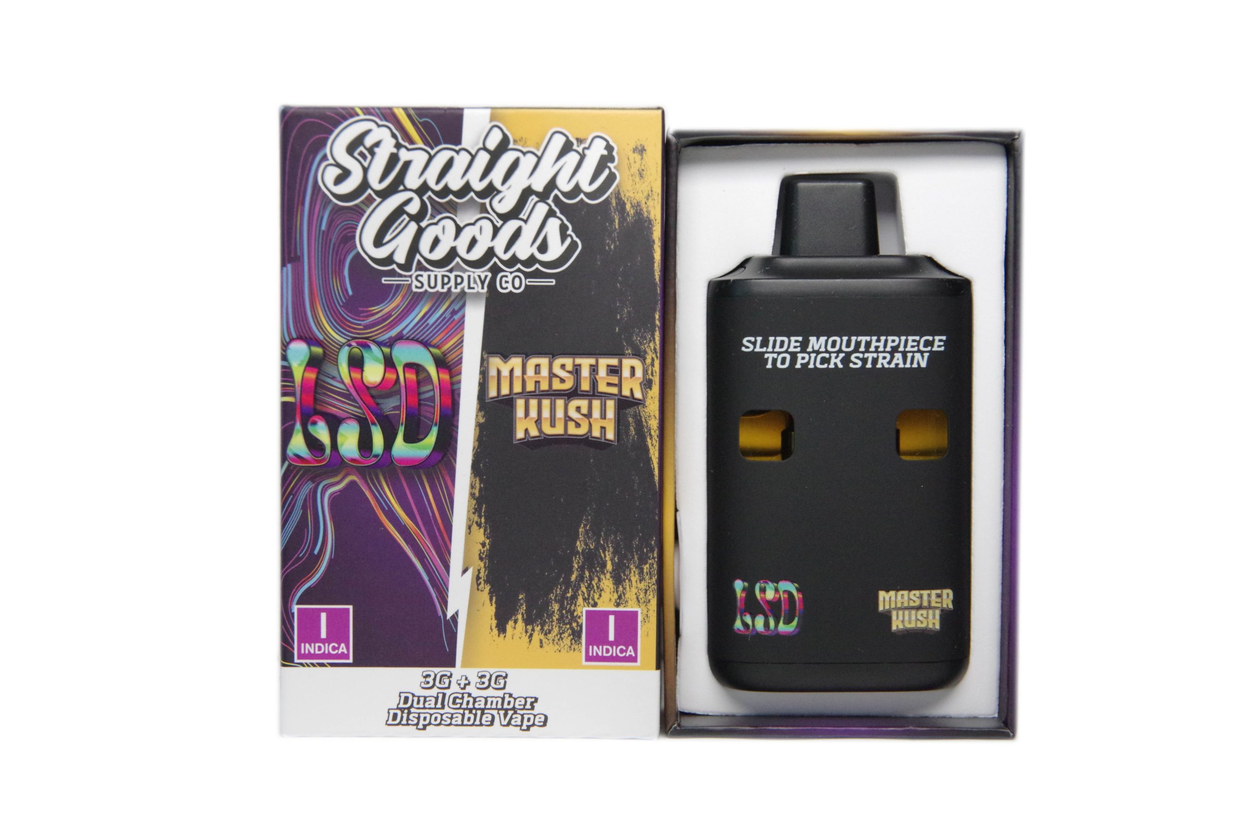 Straight Goods Supply Co 6 Gram Dual Chamber Disposable Vapes LSD