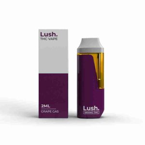 LUSH 2ml Disposable Vapes – Grape Gas (Hybrid) THC Distillate